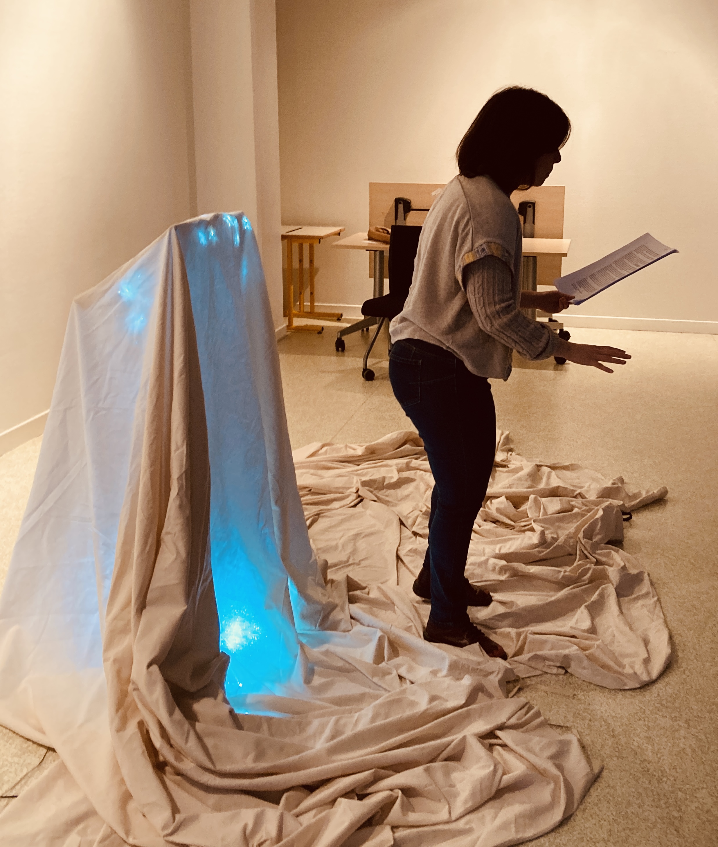 Répétition d&rsquo;un nouveau texte avec les&nbsp;collégiens